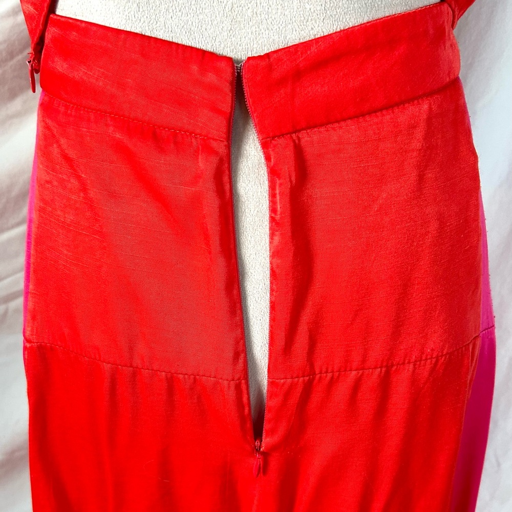 Petal & Pup Pink, Orange Colorblock Crop Top & Maxi Hi-Lo Skirt Set, Size 8 - Picture 12 of 16